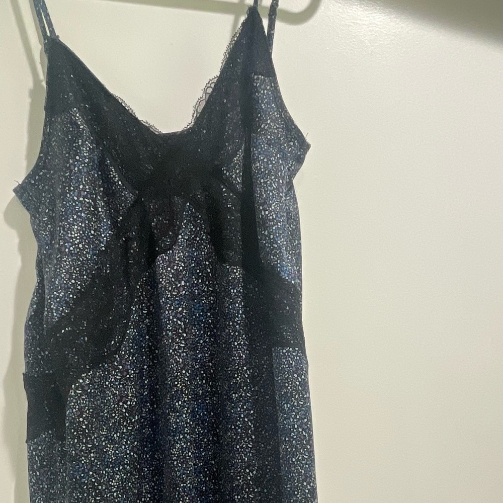 Multi color blue and purple slip dress